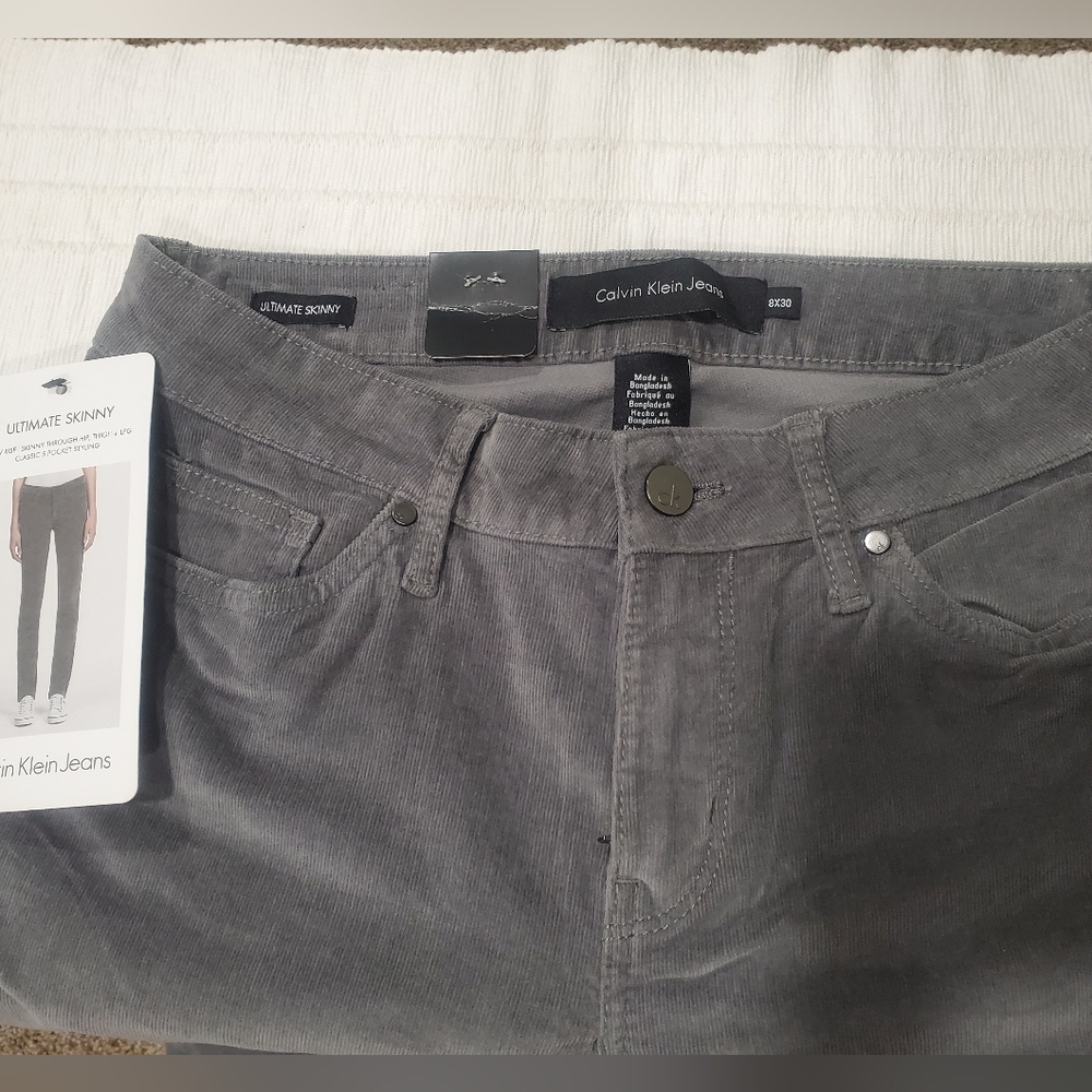 Calvin Klein Charcoal Corduroy Trousers